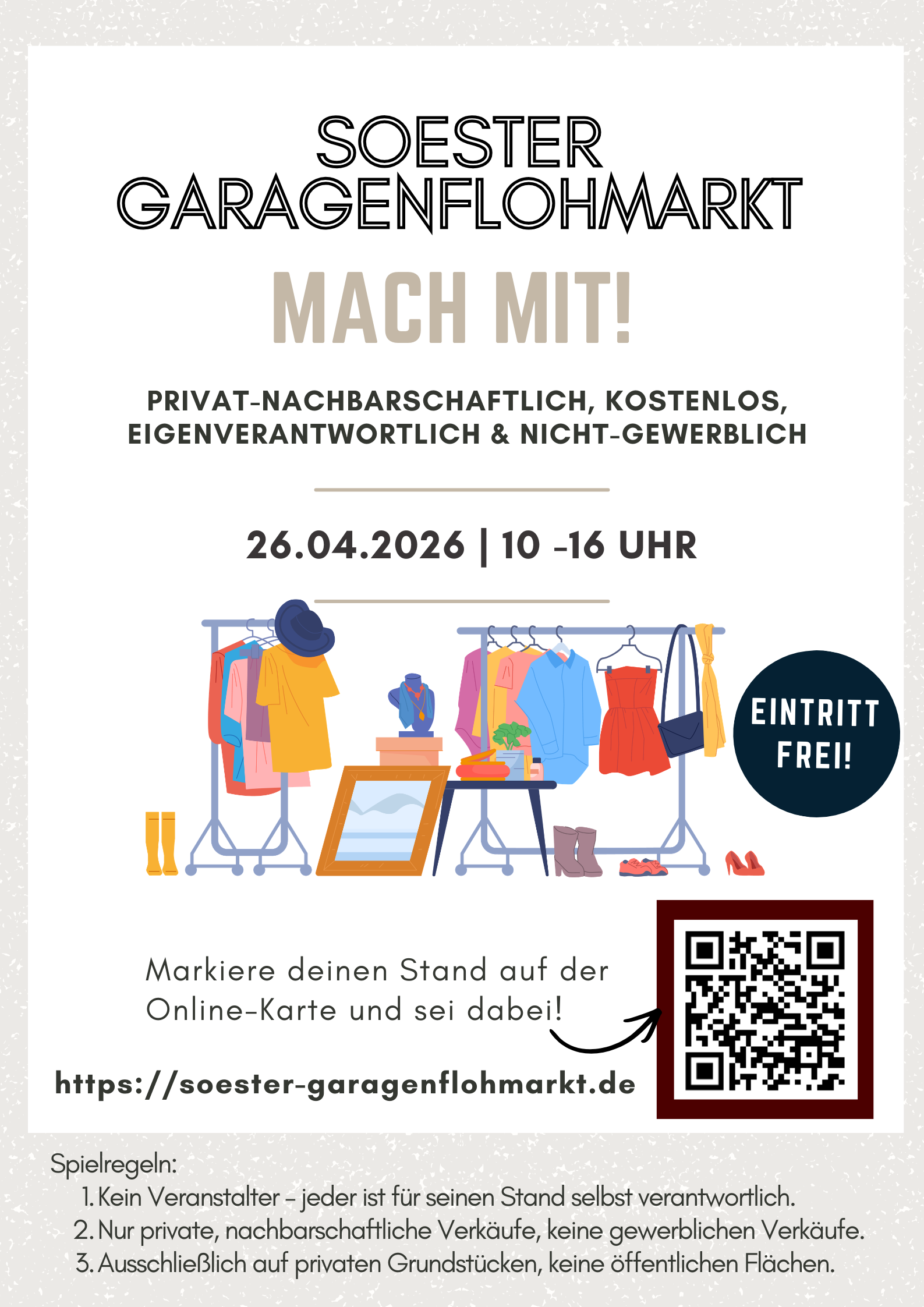 Garagenflohmarkt Soest Flyer